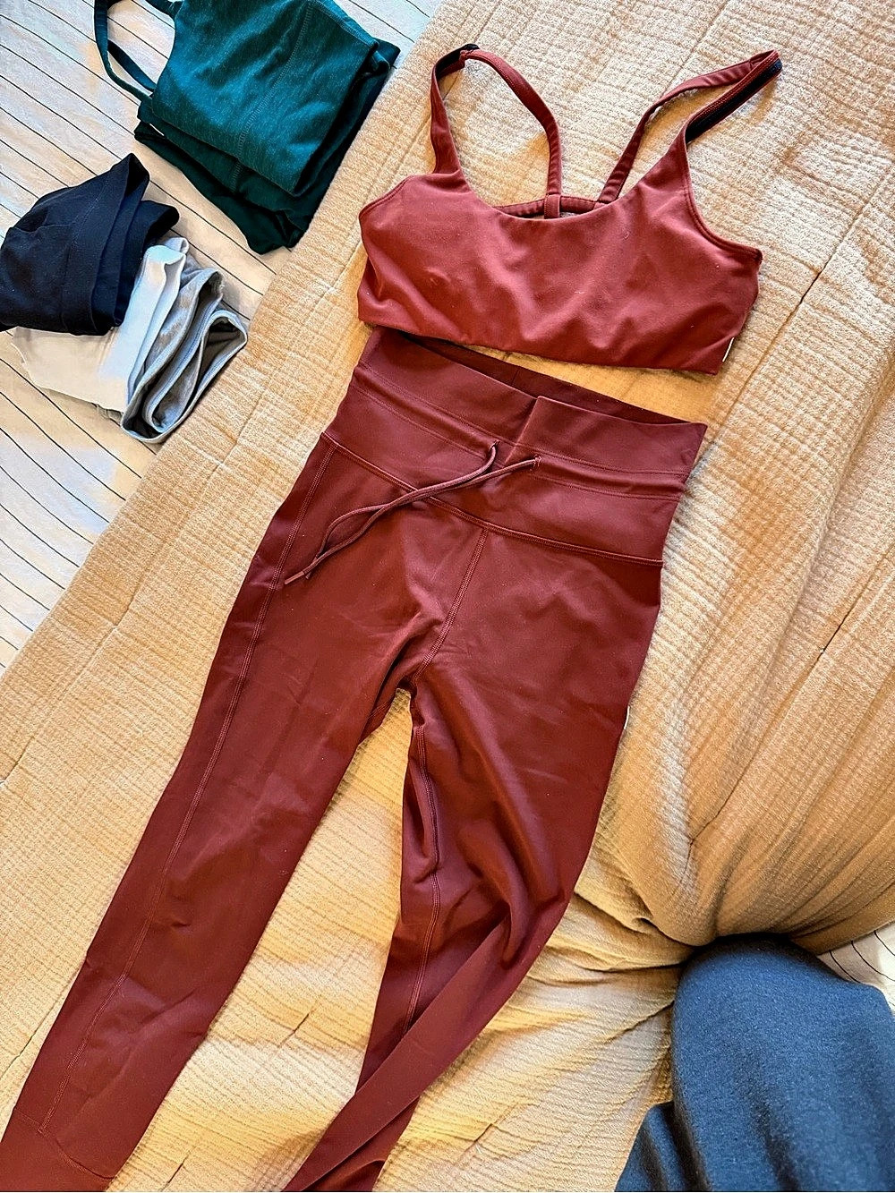 Lululemon Women's Burgundy Activewear Set